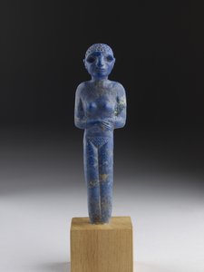 Figura, mulher, cedo, dinástico, período, (lapis, lazuli)